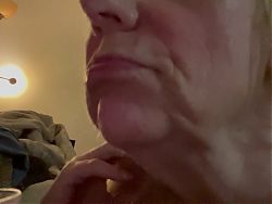 Granny cum in mouth and spit in a shot No.3