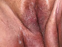 The granny slut moans like a whore when masturbating her hairy and fat pussy, she cums like a thirsty whore