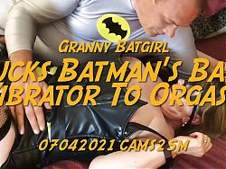 Granny Batgirl Fucks Batman and #039;s Bat-Vibrator To Orgasm CAMS25M