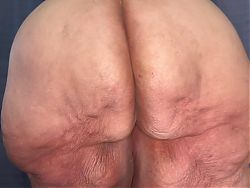 Grandma giant ass slut bounces her buttocks and moves her bbw ass